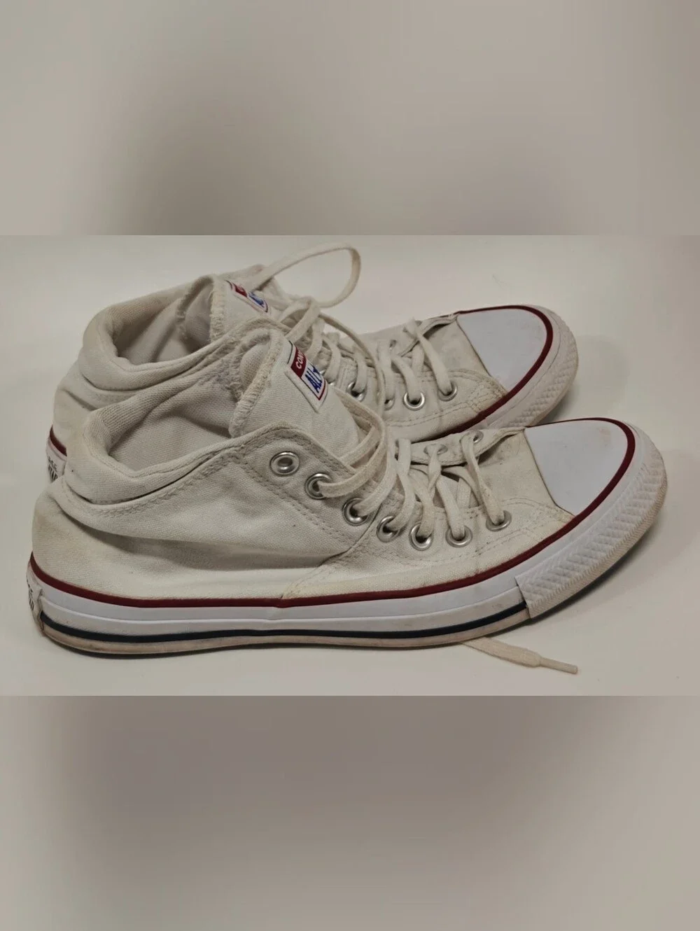 Converse CTAS Madison Mid White Canvas Sneakers Women’s Size 10 Lace Up Casual S